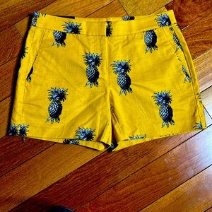 Ann Taylor Gold Print Devlin City Shorts